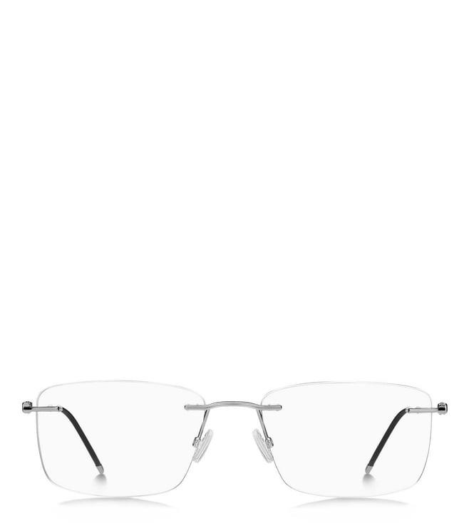 hugo boss ihb230gr57 gunmetal rectangular eyewear frames for men