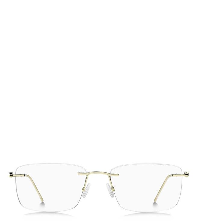 hugo boss ihb231gl57 gold rectangular eyewear frames for men