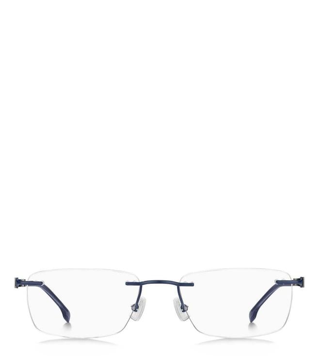 hugo boss ihb232bu53 blue rectangular eyewear frames for men