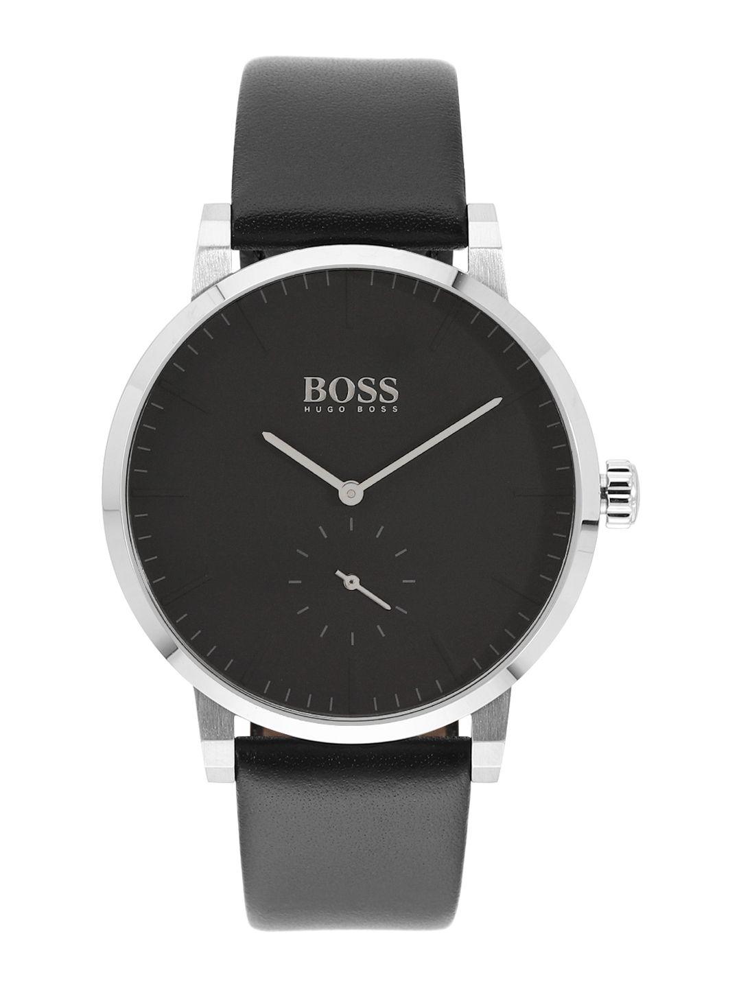 hugo boss men black analogue watch