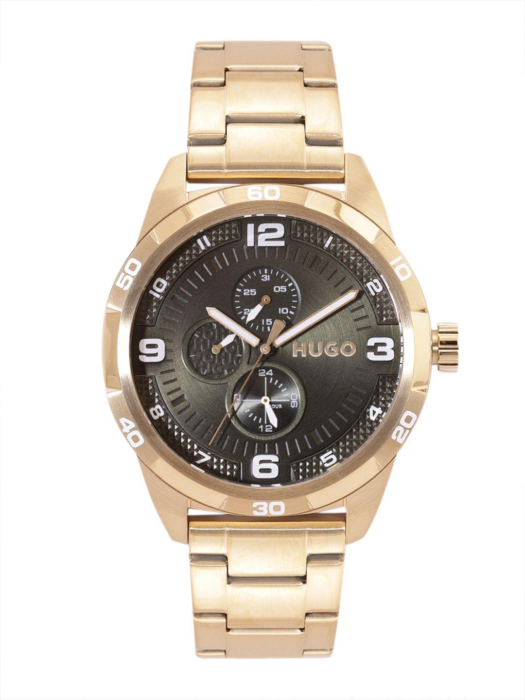 hugo boss men bracelet style grip chronograph analogue watch 1530277-green