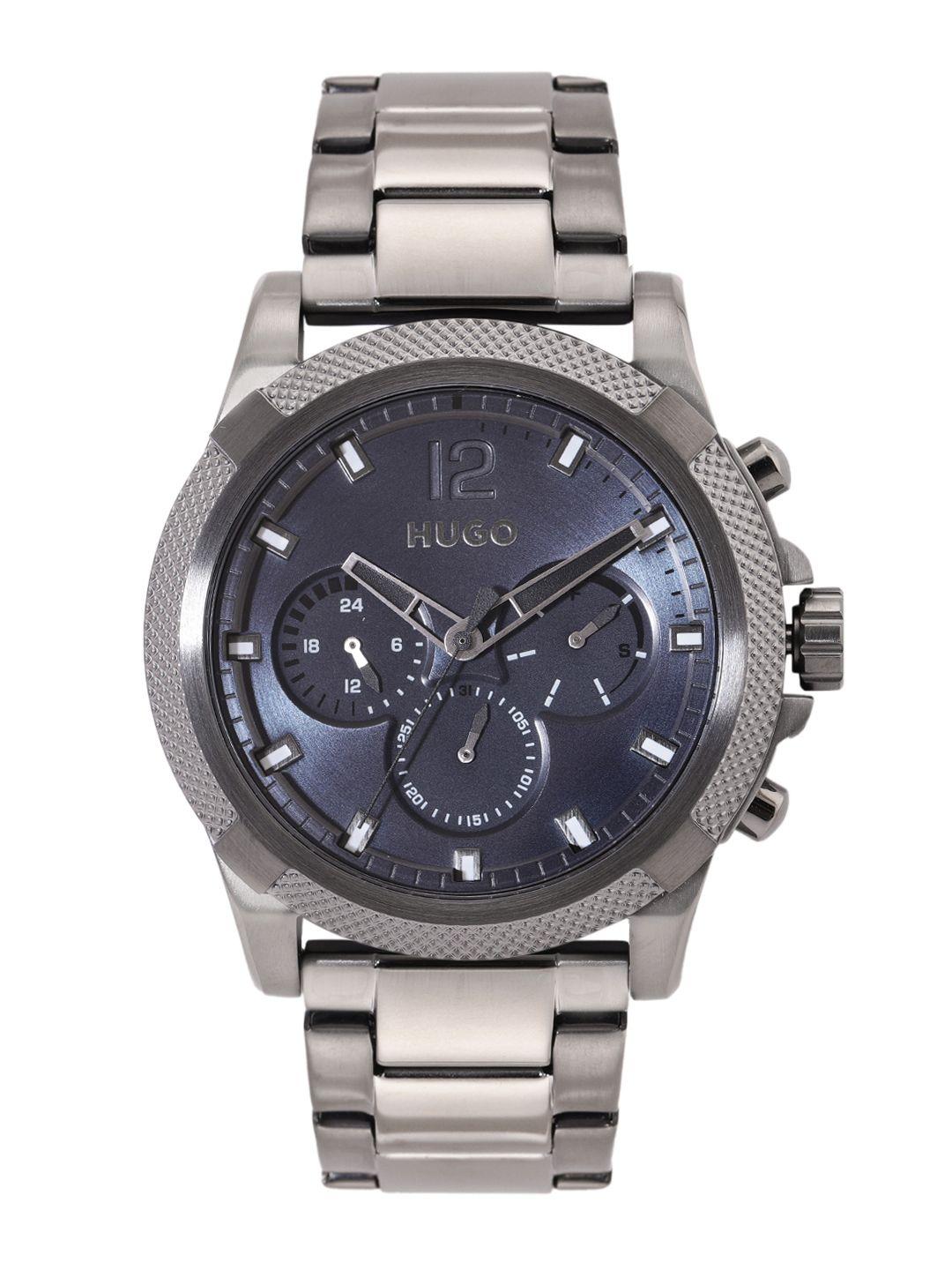 hugo boss men bracelet style impress analogue watch 1530298-blue