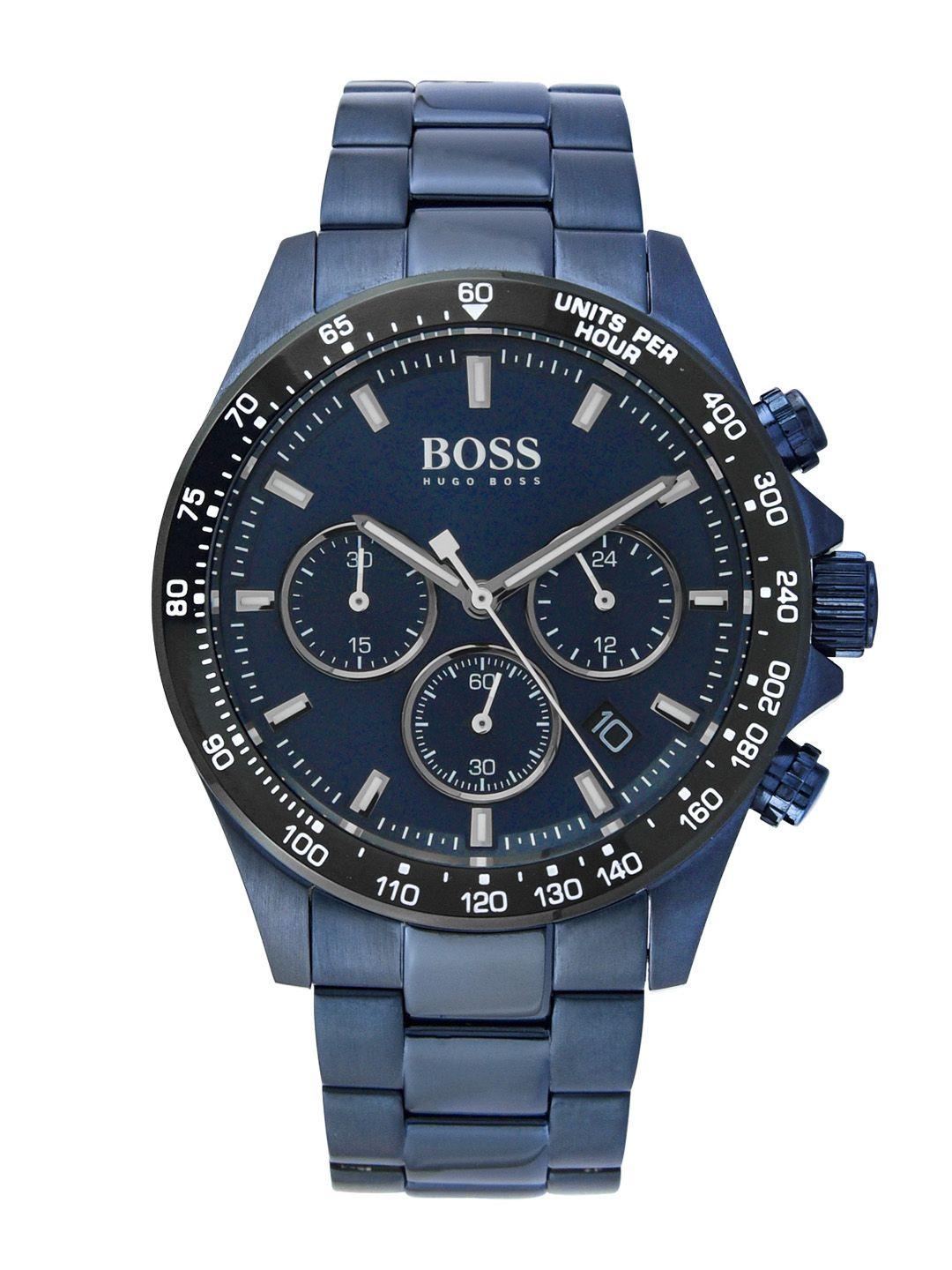 hugo boss men navy blue analogue watch 1513758