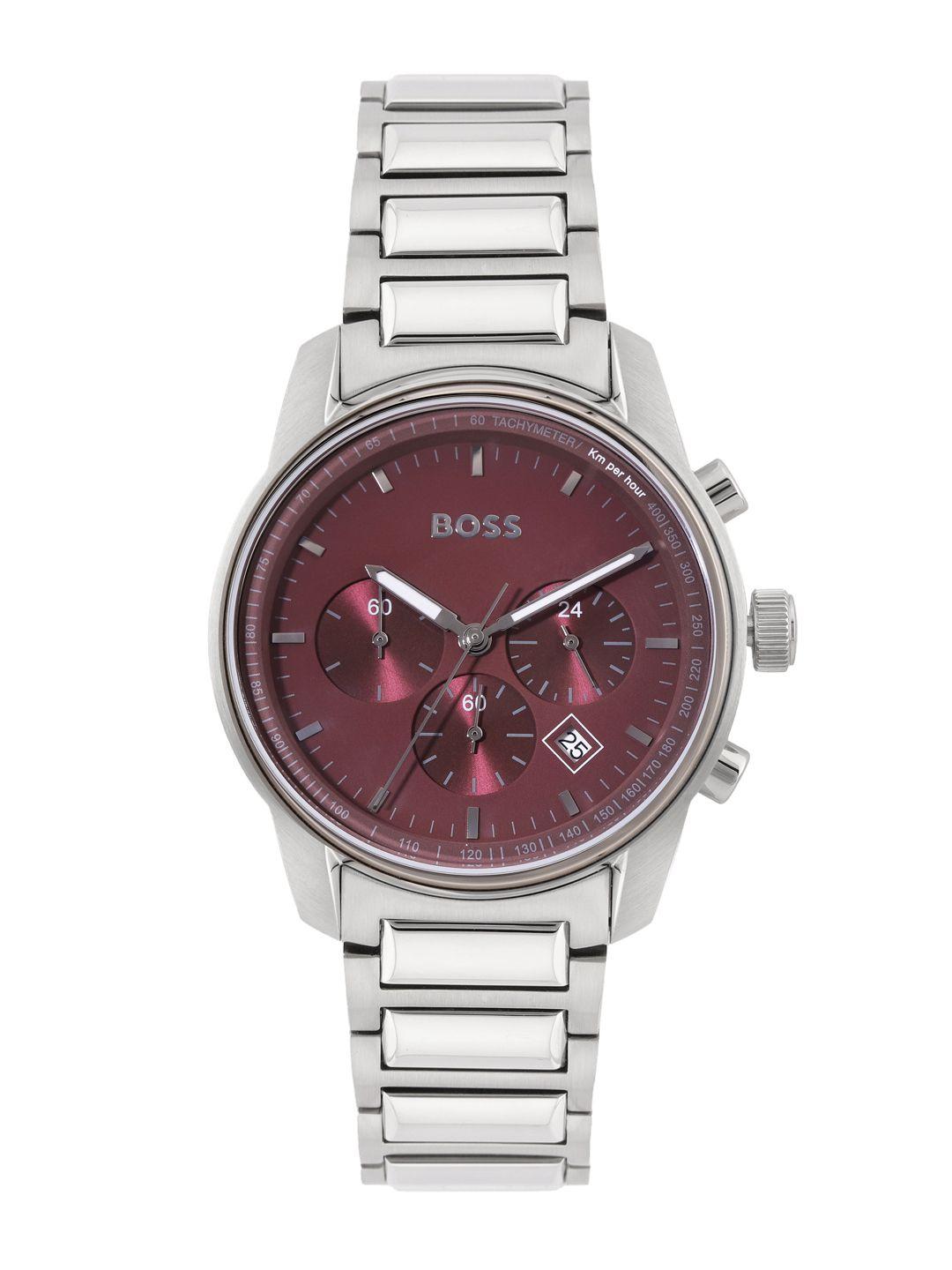 hugo boss men trace chronograph analogue watch 1514004