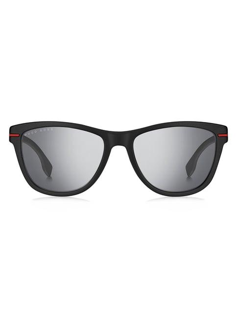 hugo boss silver rectangular sunglasses for men