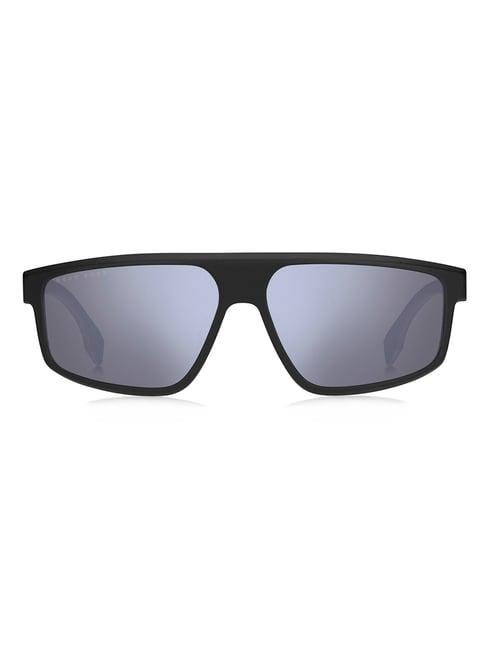 hugo boss silver square sunglasses for men