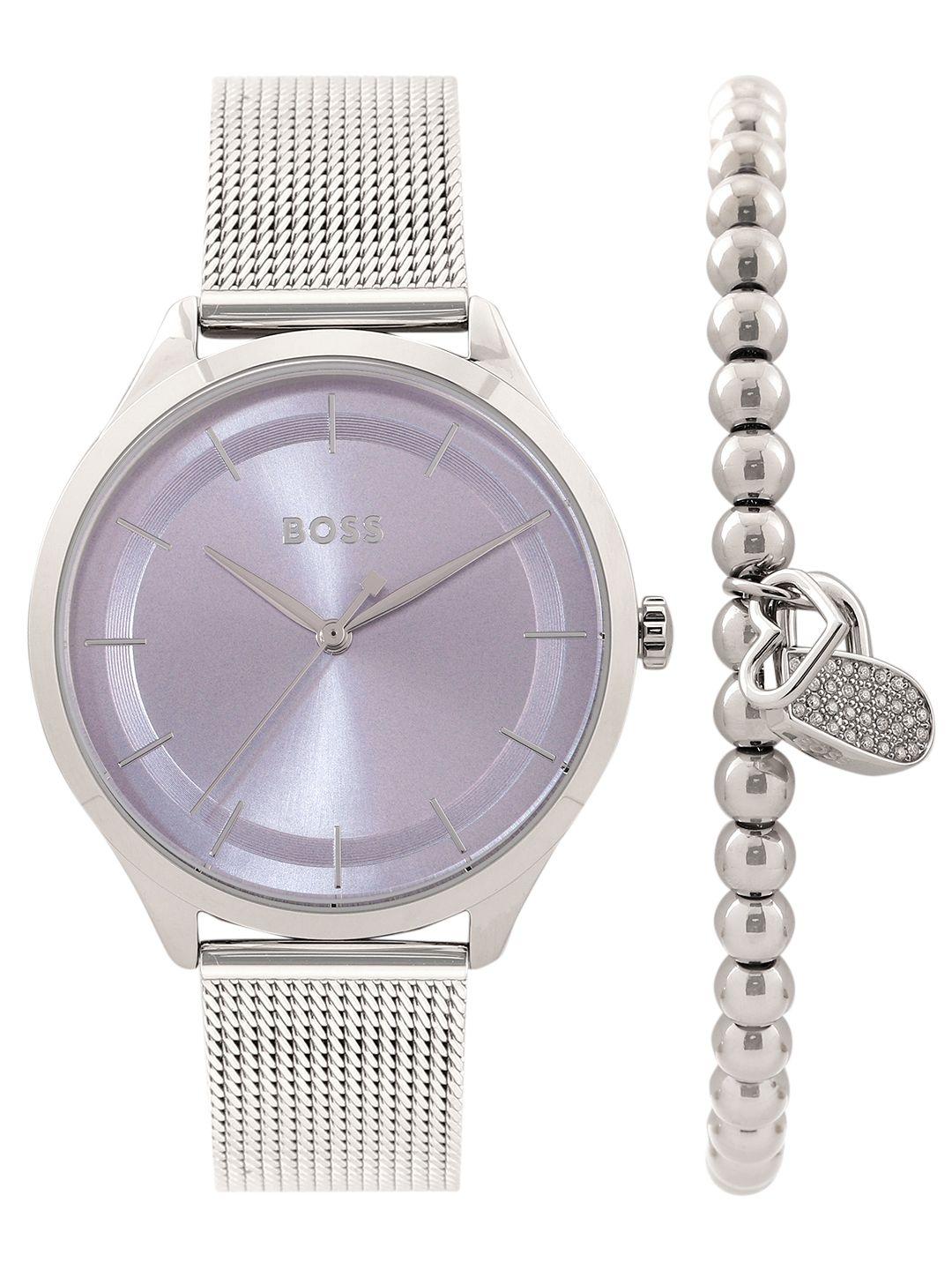 hugo boss women pura analogue watch with bracelet