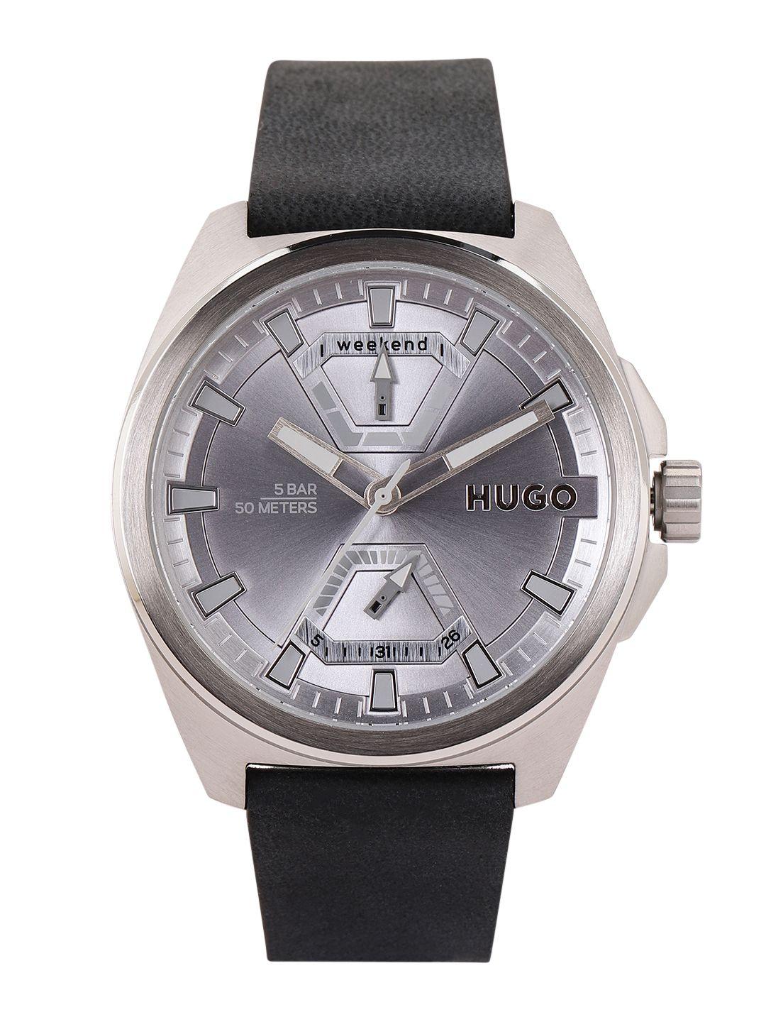 hugo men grey expose analogue watch 1530240