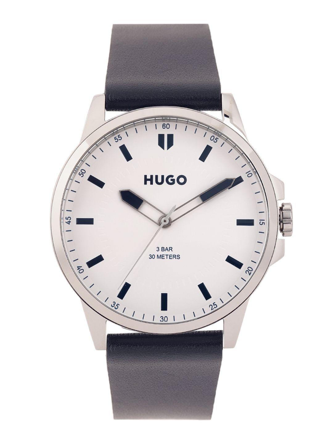 hugo men white first analogue watch 1530245
