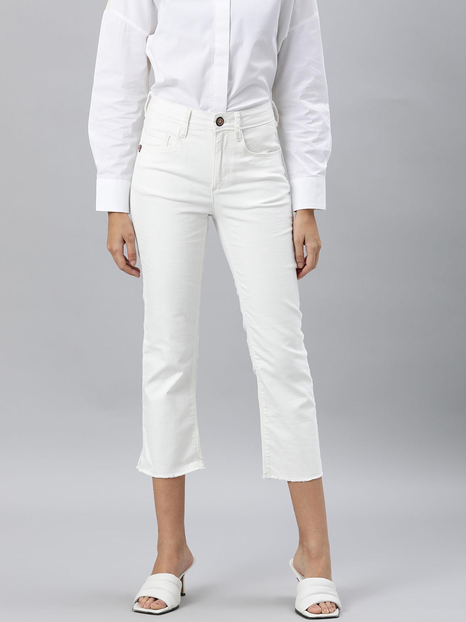 hugo white denim pant