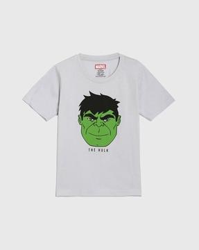 hulk print round-neck t-shirt