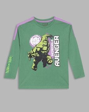 hulk print round-neck t-shirt