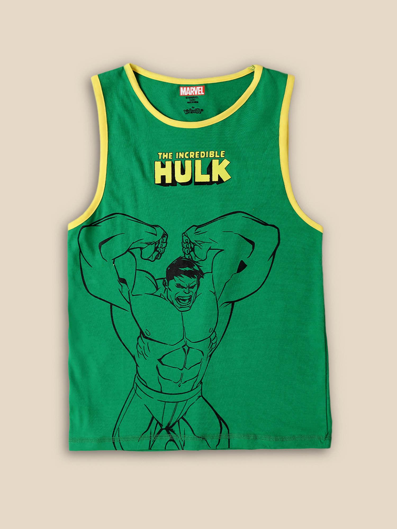 hulk printed vest for boys