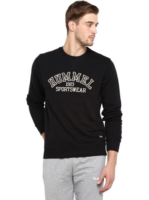 hummel black full sleeves round neck sweatshirt