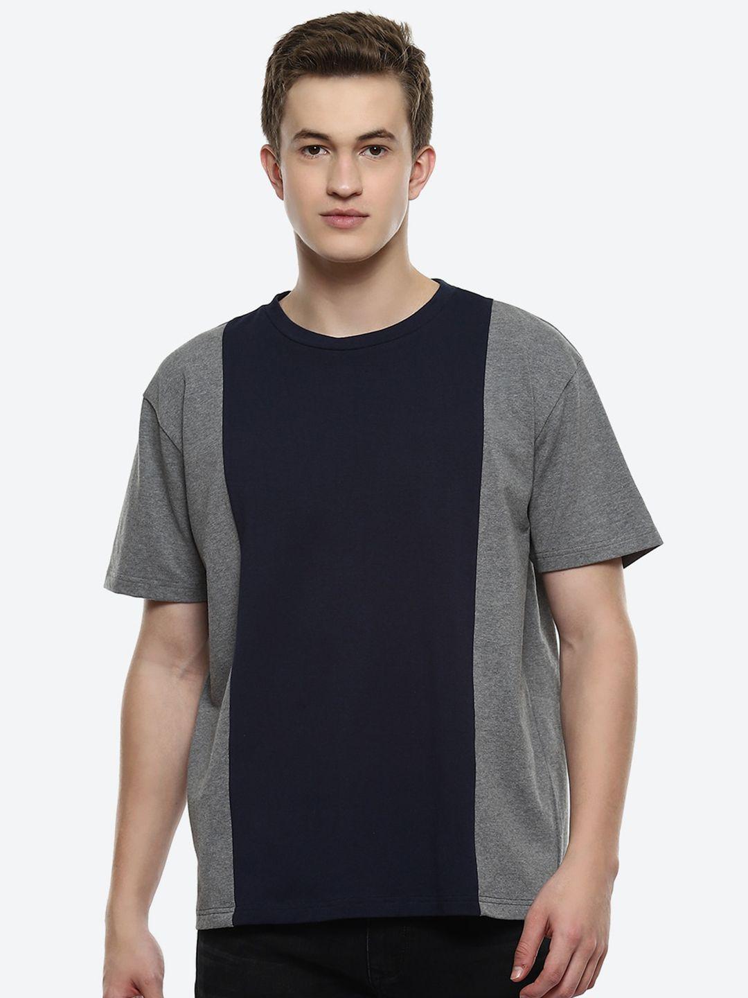 hummel colourblocked drop-shoulder sleeves cotton t-shirt