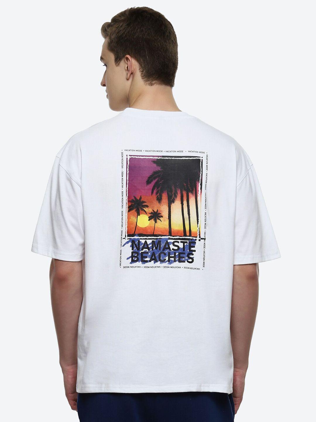 hummel graphic printed drop-shoulder sleeves cotton t-shirt