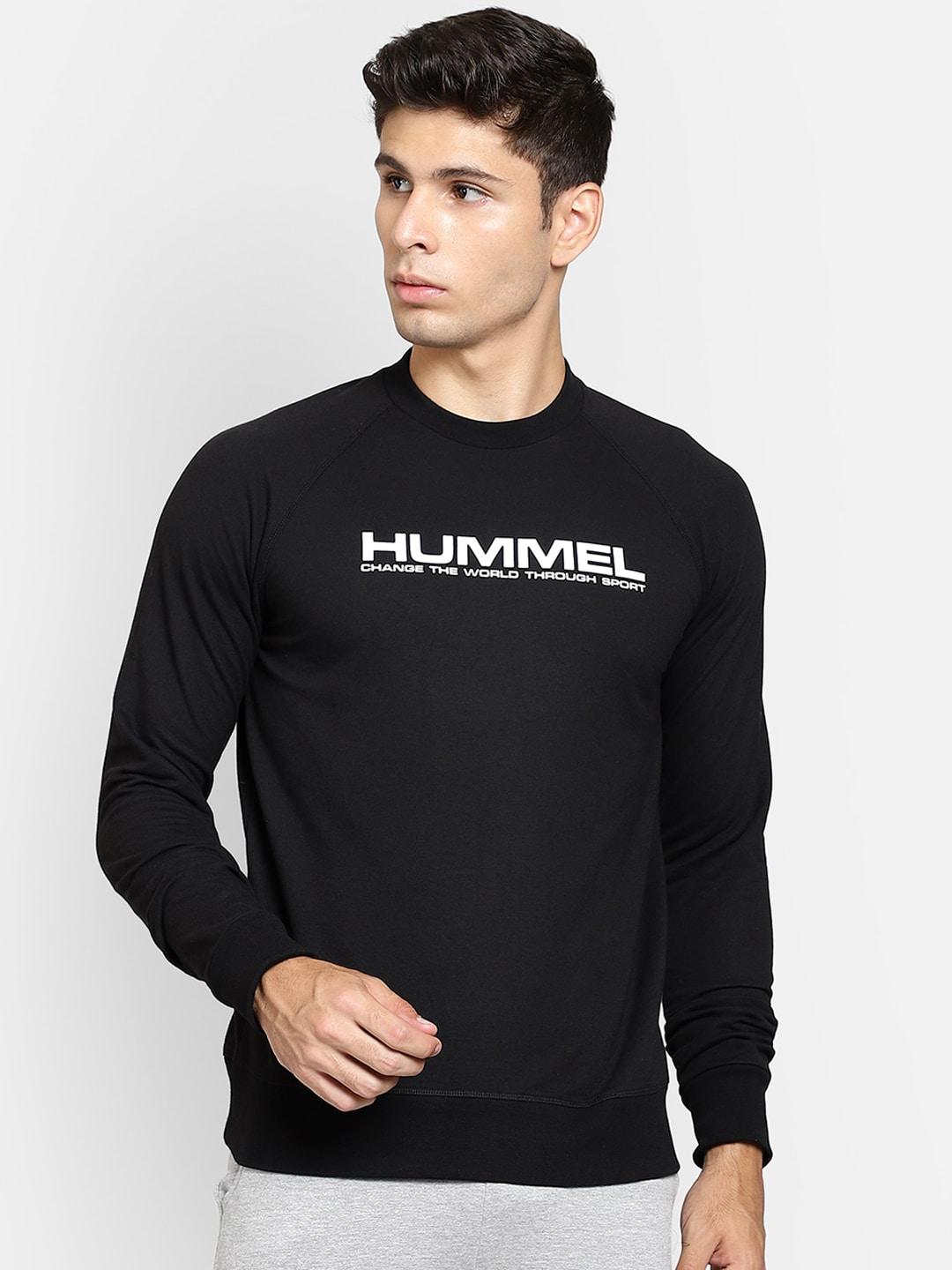 hummel men black pure cotton sweatshirt