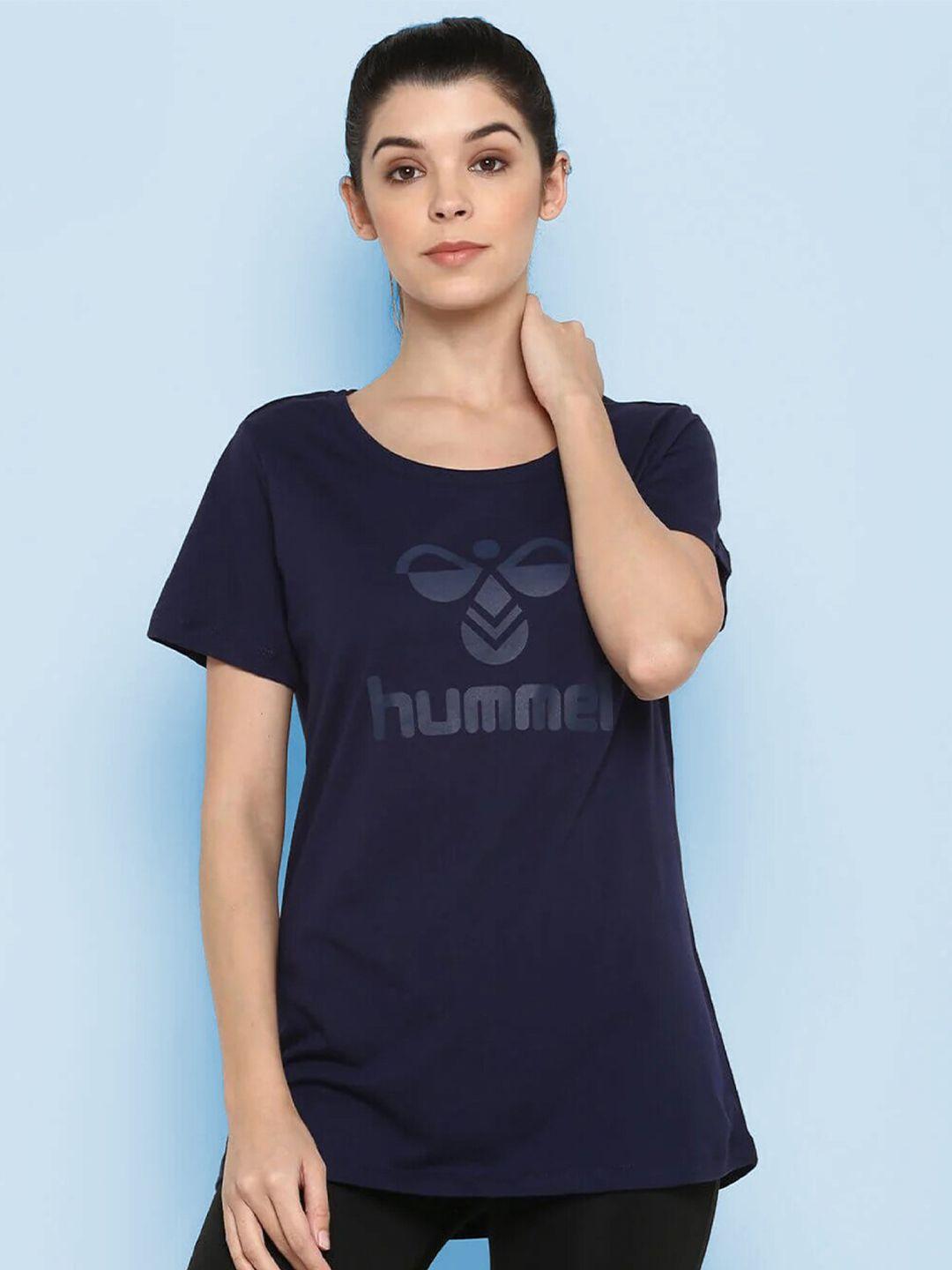 hummel typography printed cotton t-shirt
