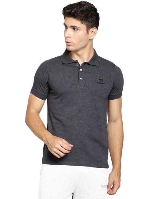 hummel black polo t-shirt