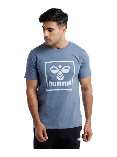 hummel blue crew t-shirt