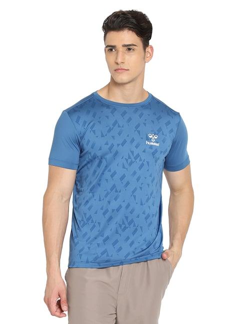 hummel blue round neck t-shirt