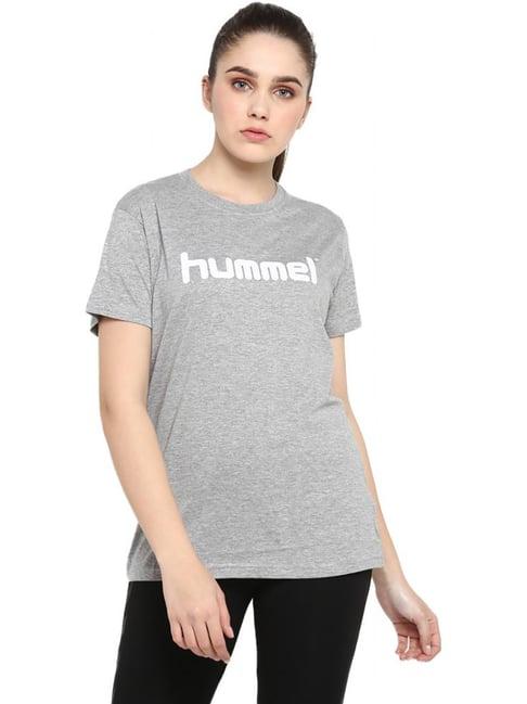 hummel grey graphic print t-shirt