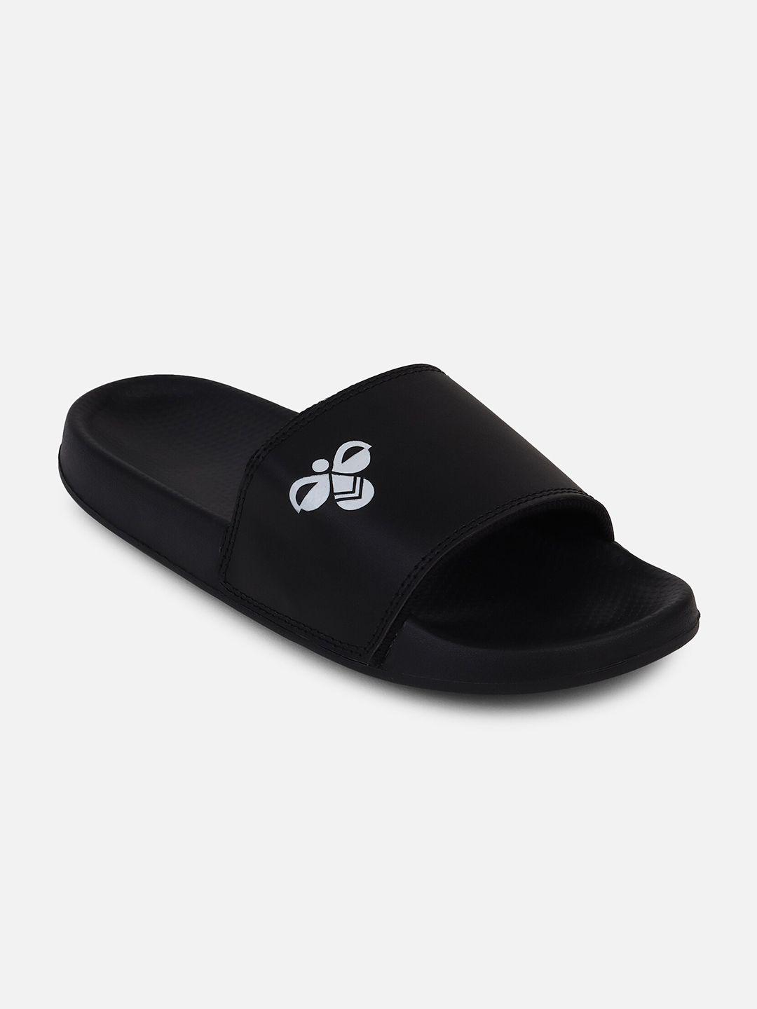 hummel women black & white sliders