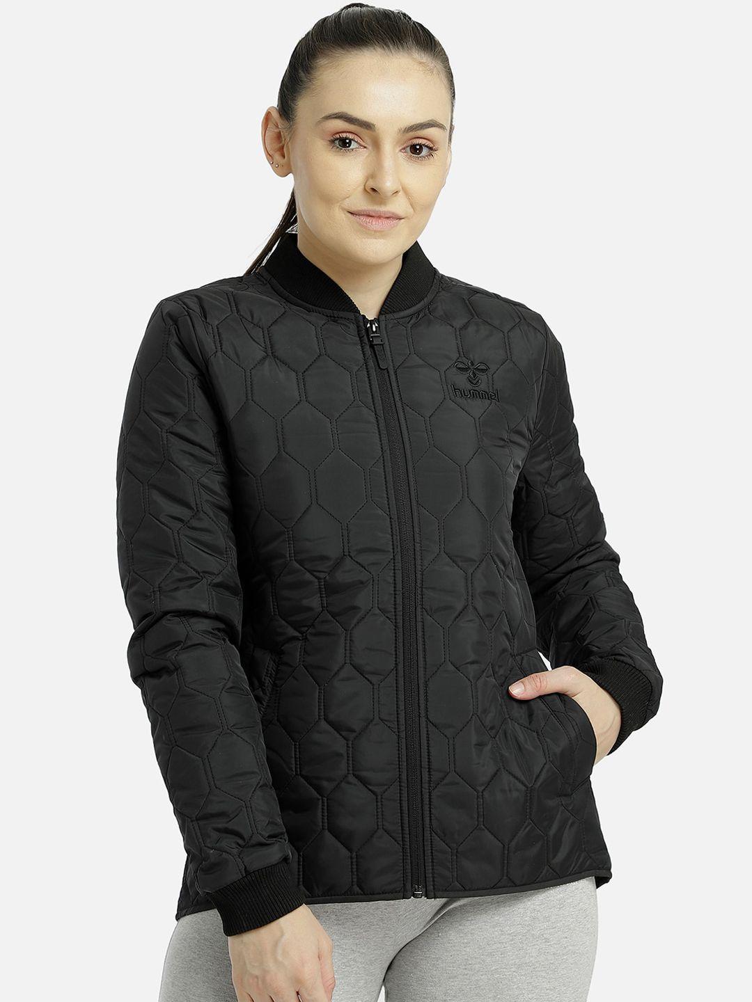 hummel women black quilted jacket