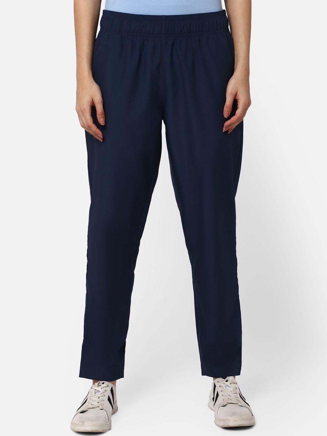 hummel women blue solid track pant