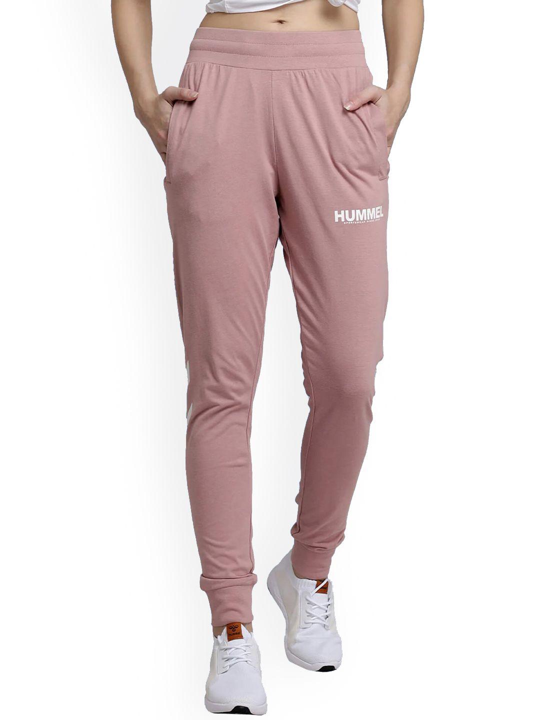 hummel women mid-rise cotton joggers