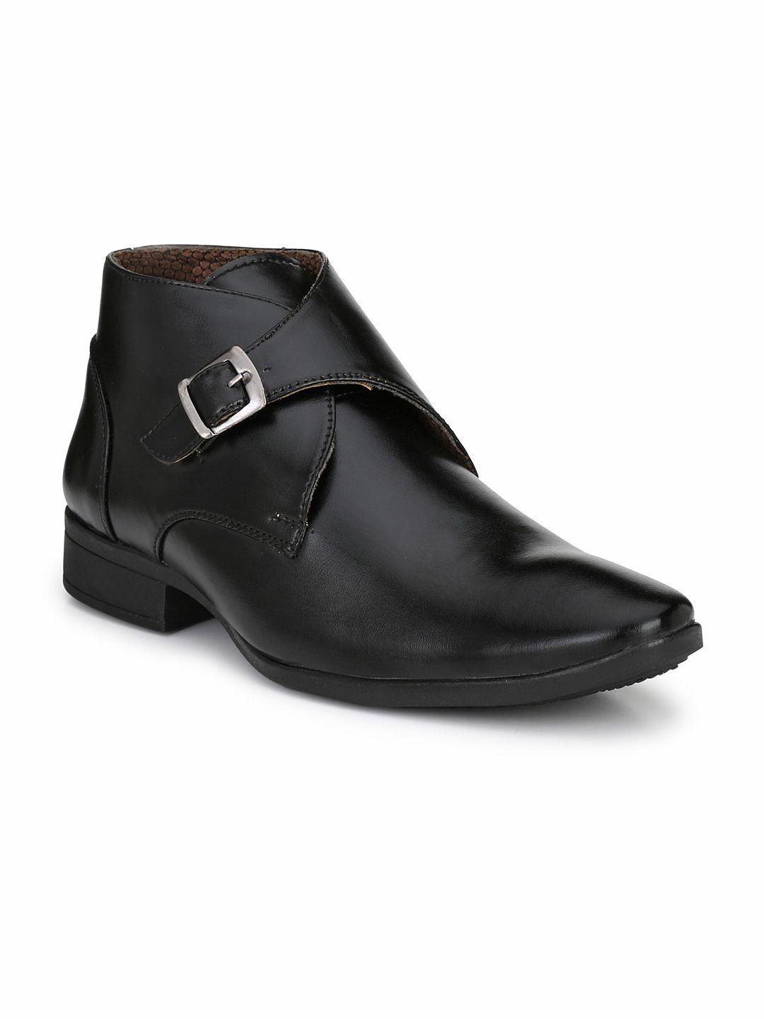 hundo p men black solid formal boots