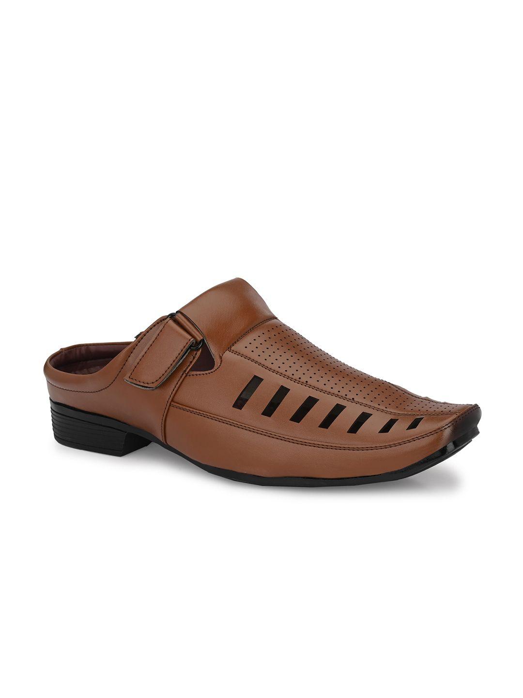 hundo p men tan brown perforations slip-on sneakers