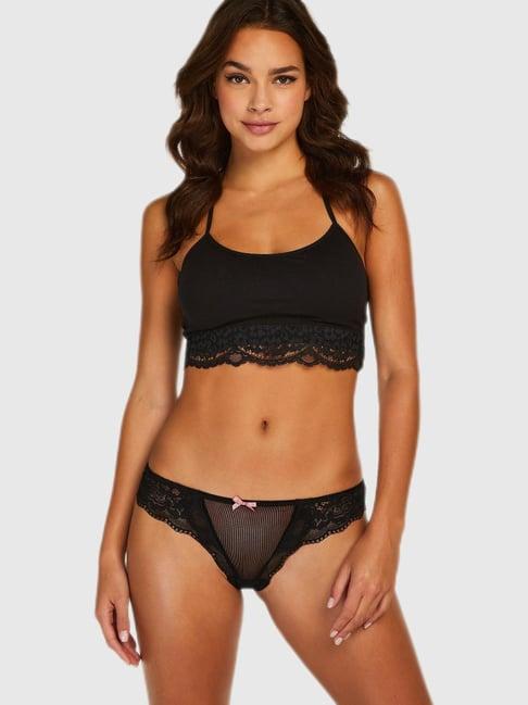 hunkemoller black lace panties