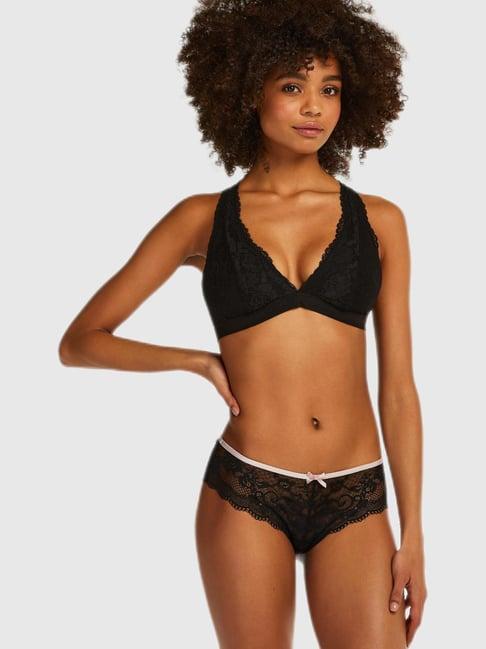 hunkemoller black lace panty