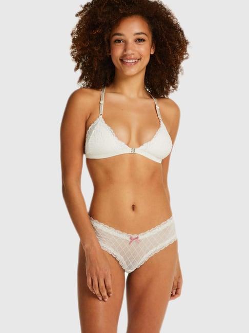 hunkemoller white lace panties