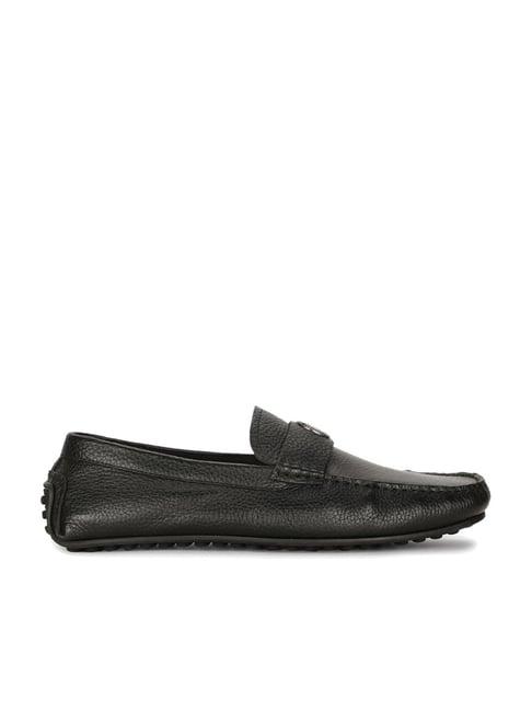 hush puppies by bata men's black casual loafers