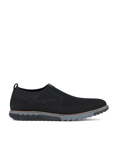 hush puppies by bata men's black casual slip-ons