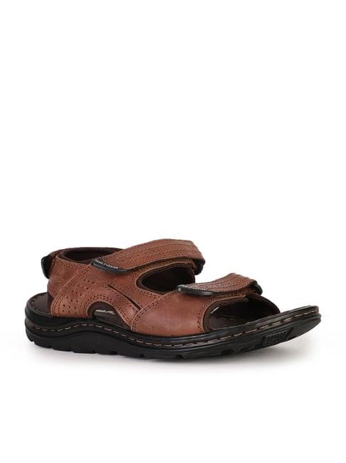 hush puppies by bata men's brown back strap sandals