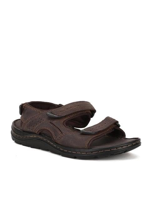 hush puppies by bata men's brown back strap sandals