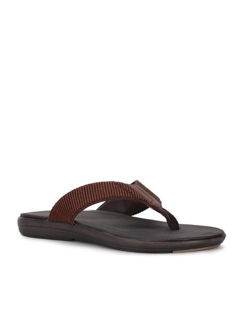 hush puppies by bata men's brown flip flops