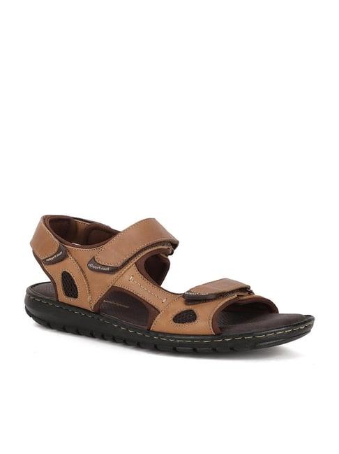 hush puppies by bata men's brown floater sandals