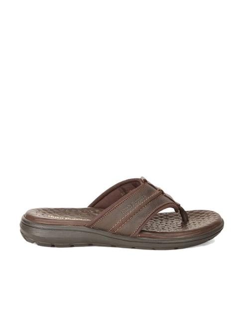 hush puppies by bata men's brown thong sandals