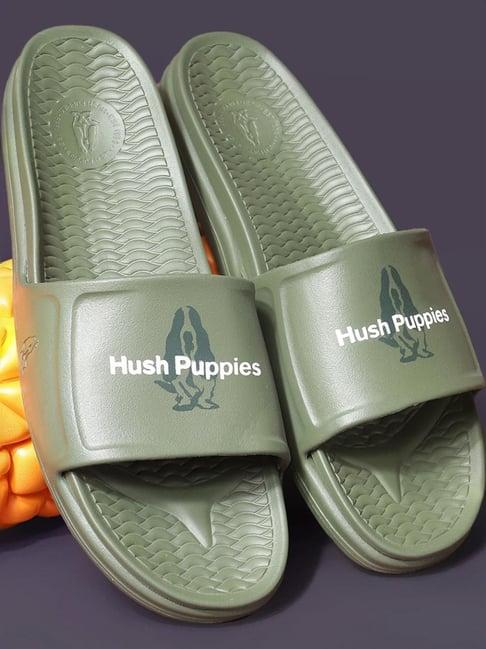 hush puppies by bata men's cristain  olive slides