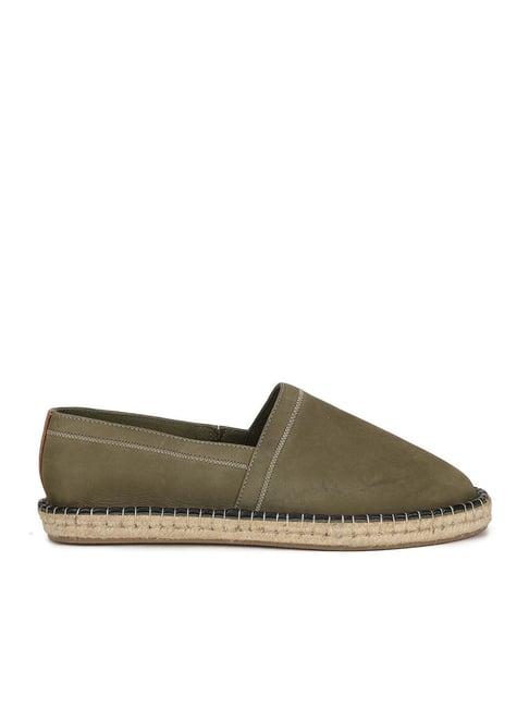 hush puppies by bata men's olive espadrille shoes