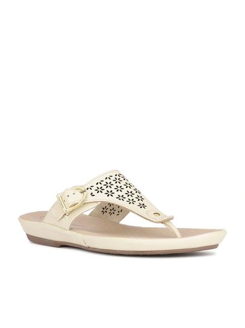 hush puppies by bata women's new canna off white thong sandals