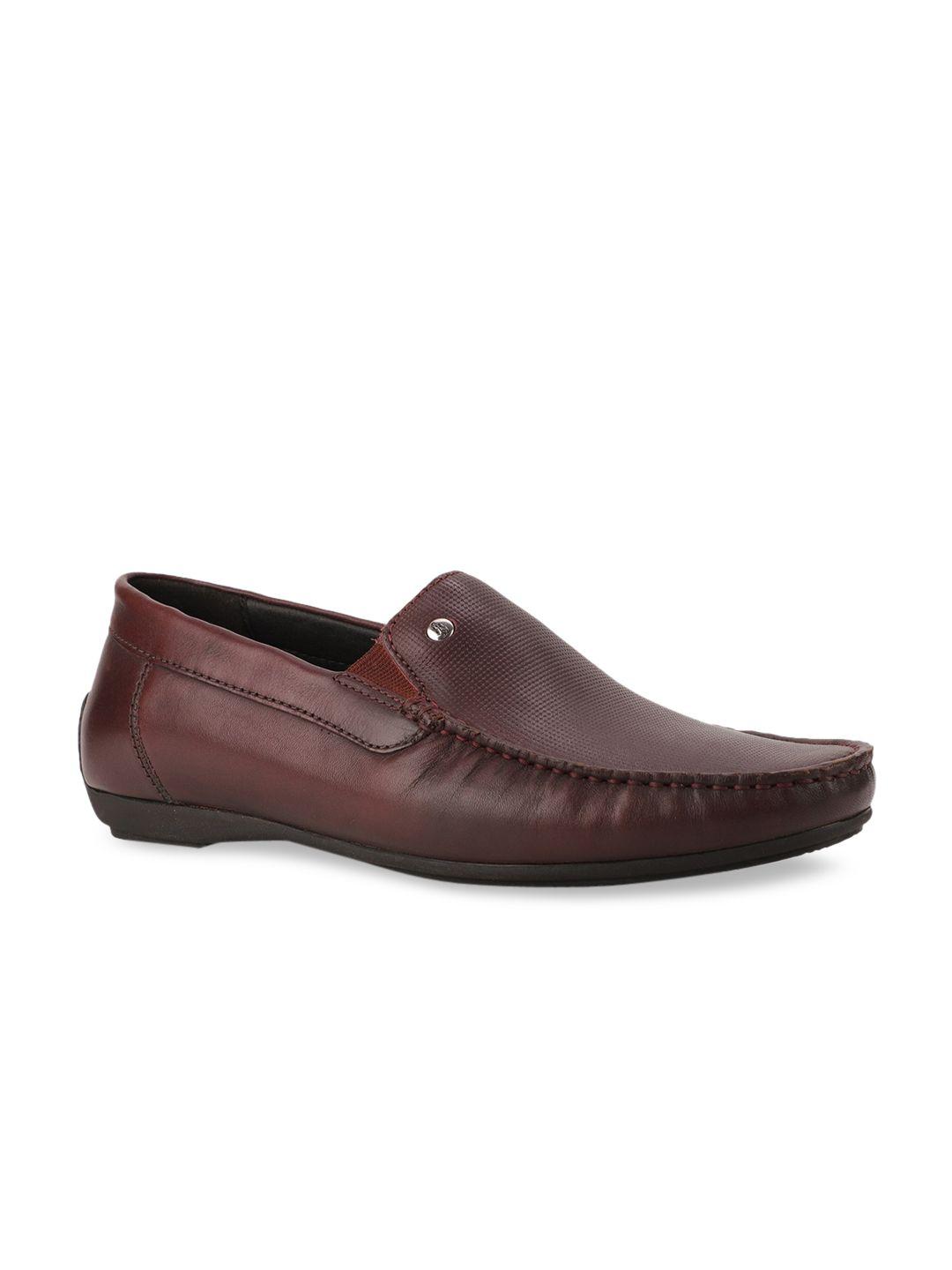 hush puppies men brown leather slip-on sneakers