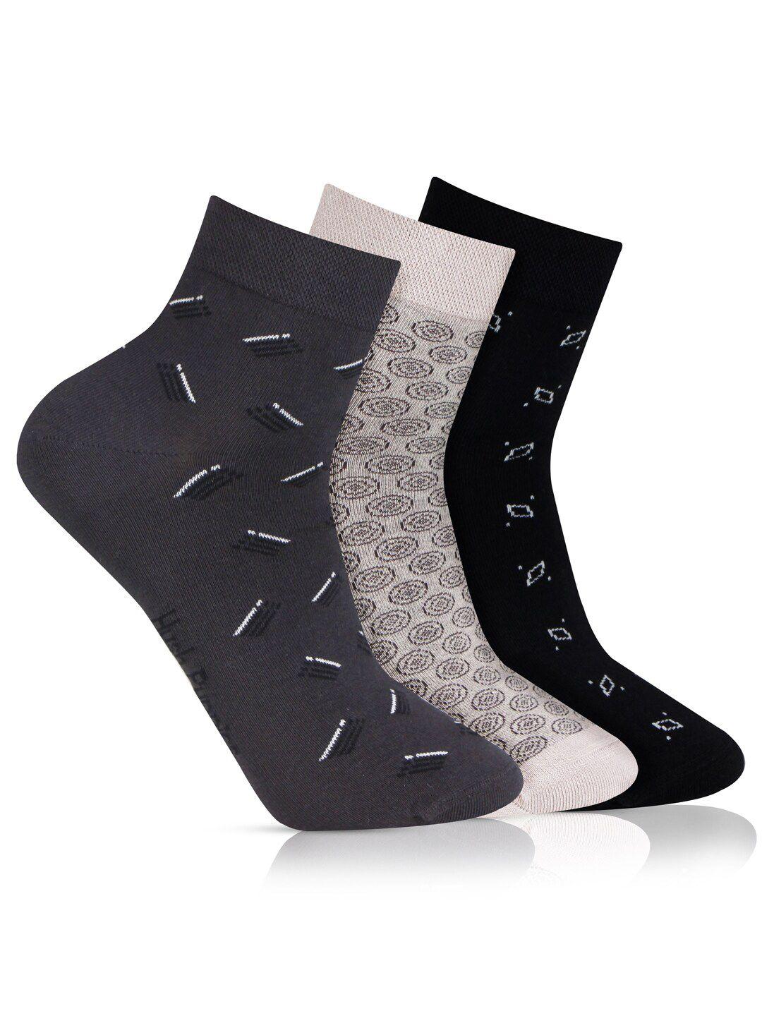 hush puppies men pack of 3 assorted ankle-length socks