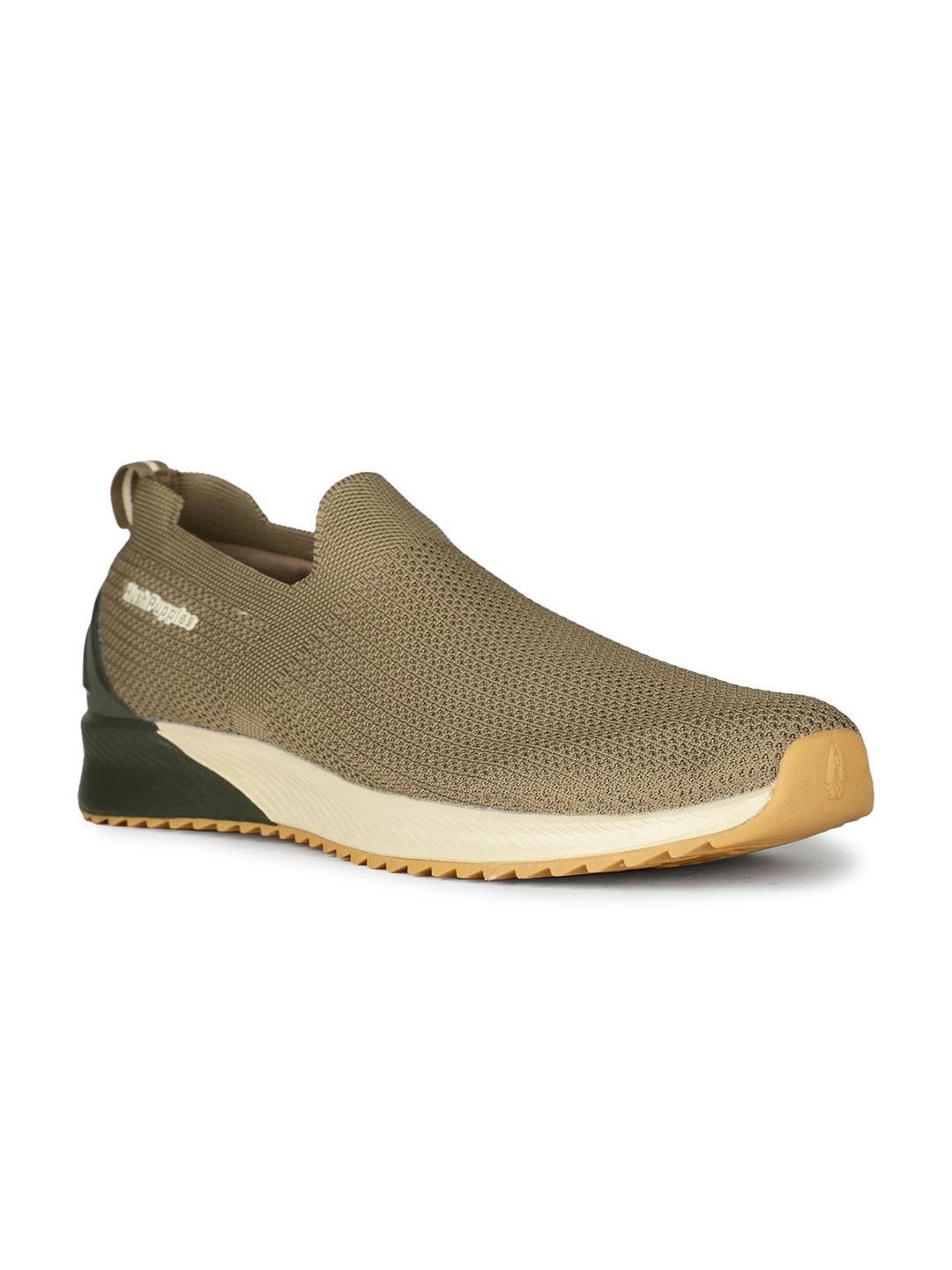 hush puppies men textured textile comfort insole contrast sole slip-on sneakers
