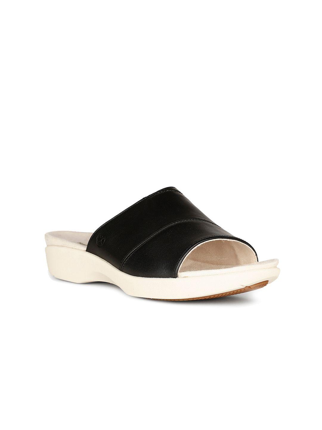 hush puppies textured leather comfort heel mules