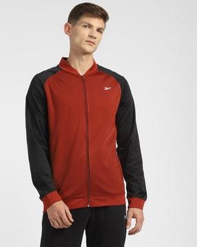 hustle zip-front track jacket